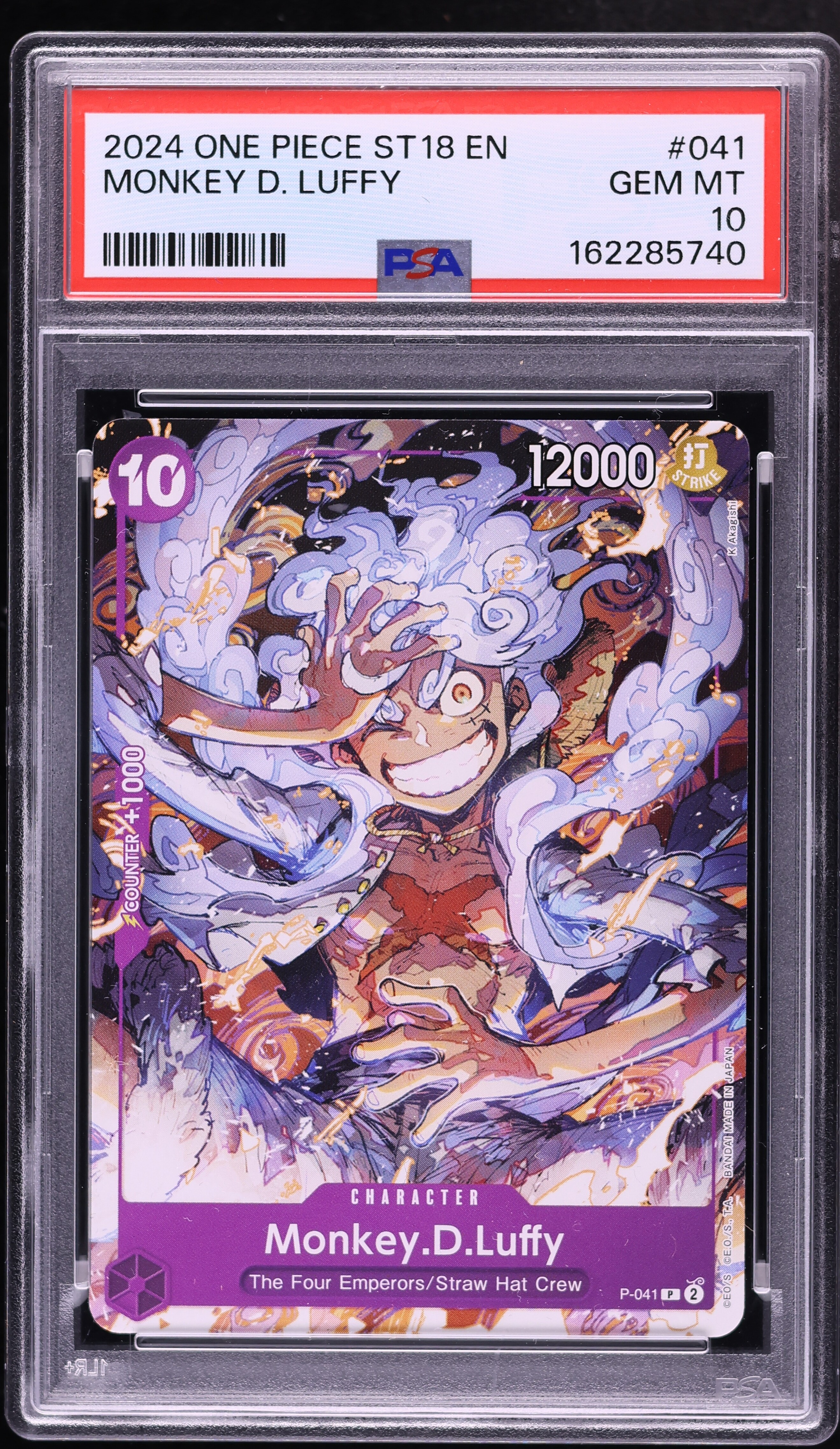 2024 One Piece Promo Starter Deck Purple Alt Art Monkey D. Luffy #P-041 PSA 10 GEM MINT