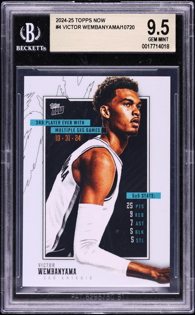 2024 Topps Now Victor Wembanyama #4 BGS 9.5 GEM MINT