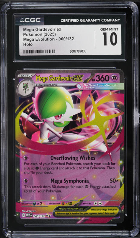 2025 Pokemon Mega Evolution Holo Mega Gardevoir ex #60 CGC 10 GEM