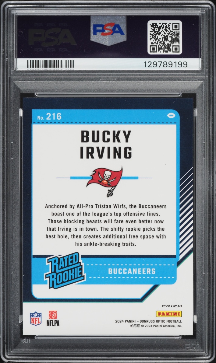 2024 Donruss Optic Green Velocity Bucky Irving ROOKIE #216 PSA 10 GEM MINT