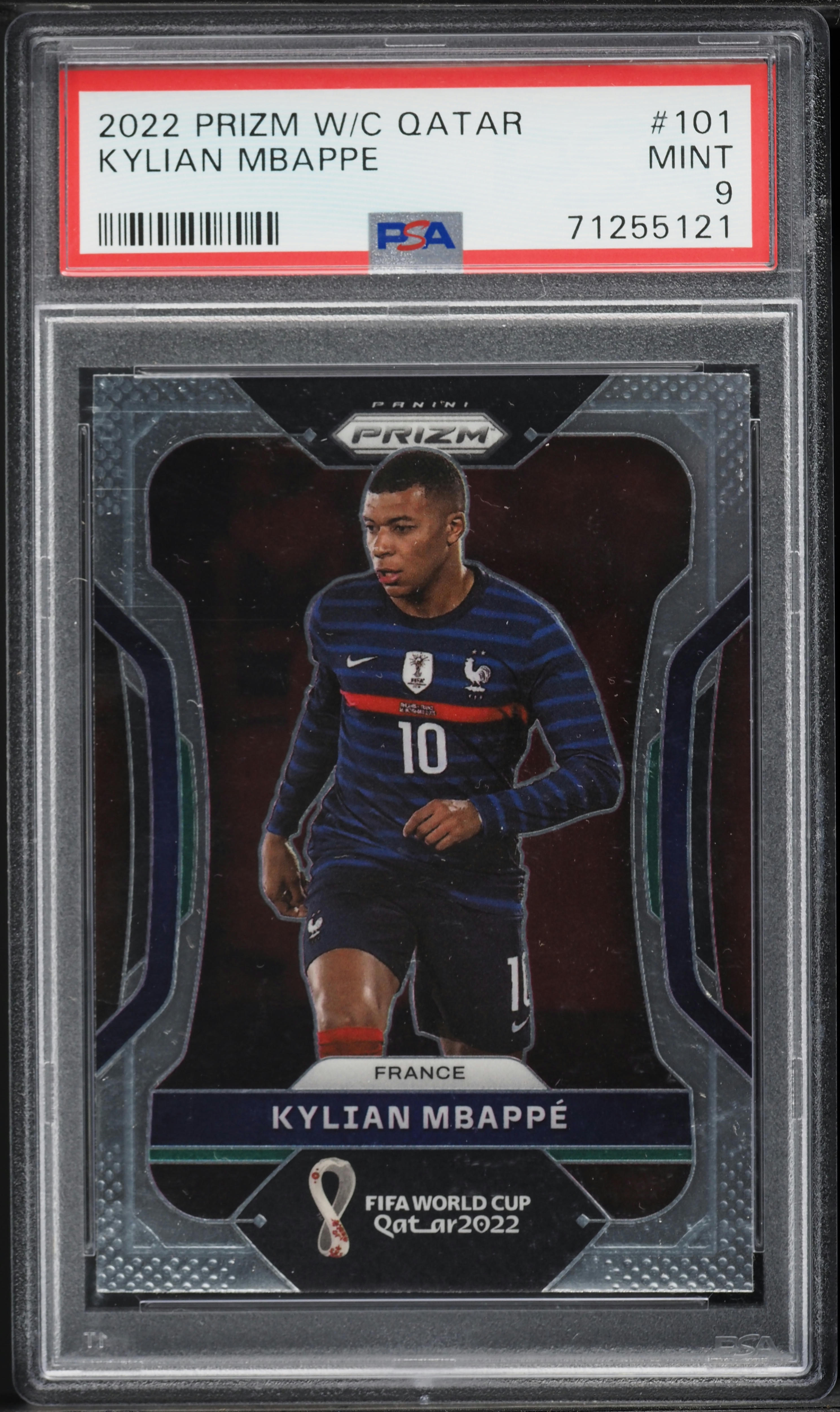 2022 Panini Prizm World Cup Kylian Mbappe #101 PSA 9 MINT on