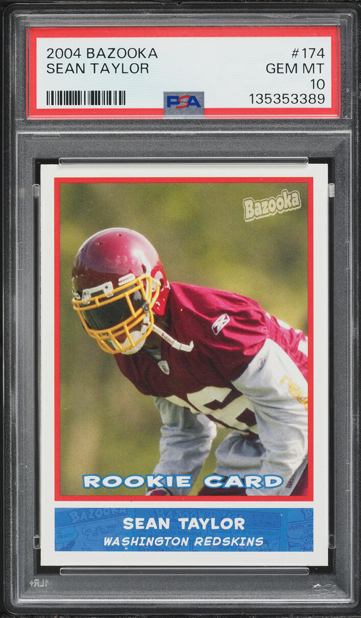 2004 Topps Bazooka Sean Taylor ROOKIE #174 PSA 10 GEM MINT