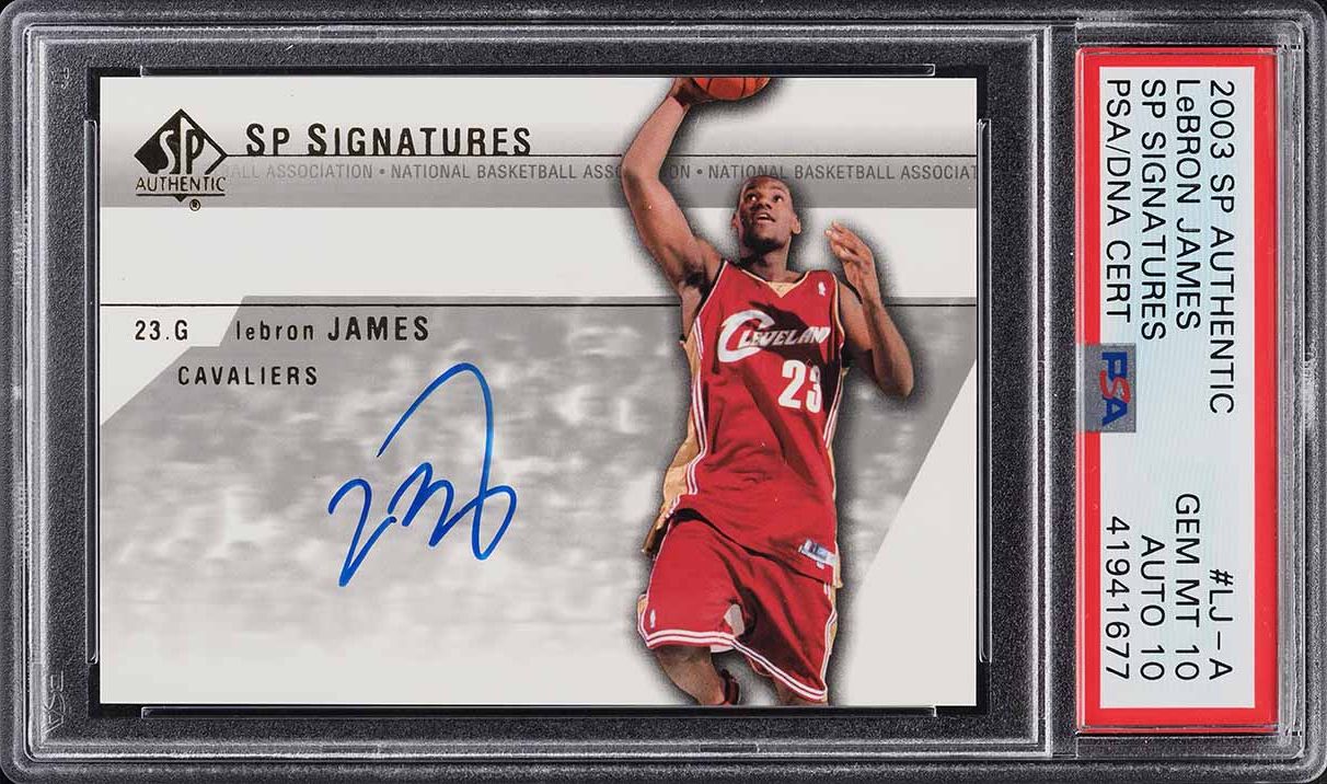 2003 SP Authentic LeBron James ROOKIE AUTO DNA 10 #LJ-A PSA 10 GEM MINT