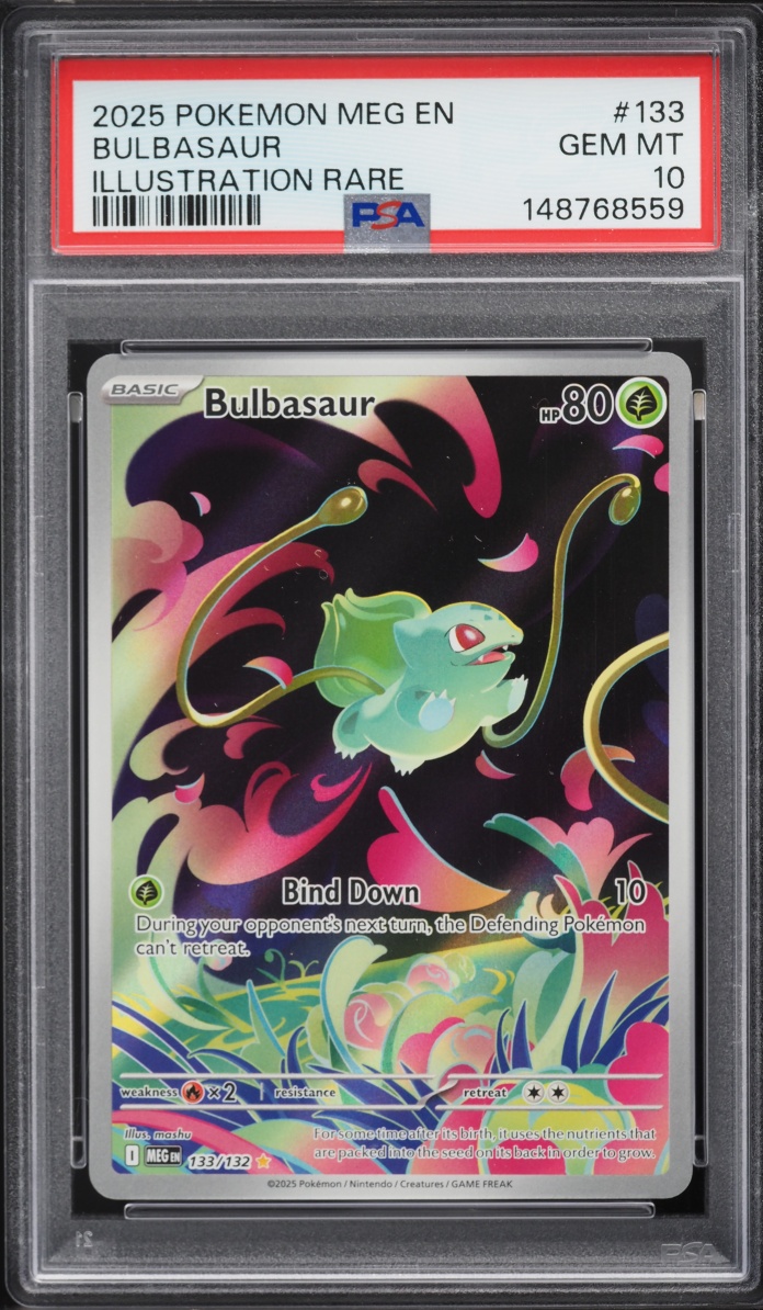 2025 Pokemon Mega Evolution IR Bulbasaur #133 PSA 10 GEM MINT