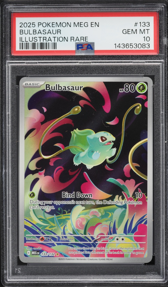 2025 Pokemon Mega Evolution IR Bulbasaur #133 PSA 10 GEM MINT