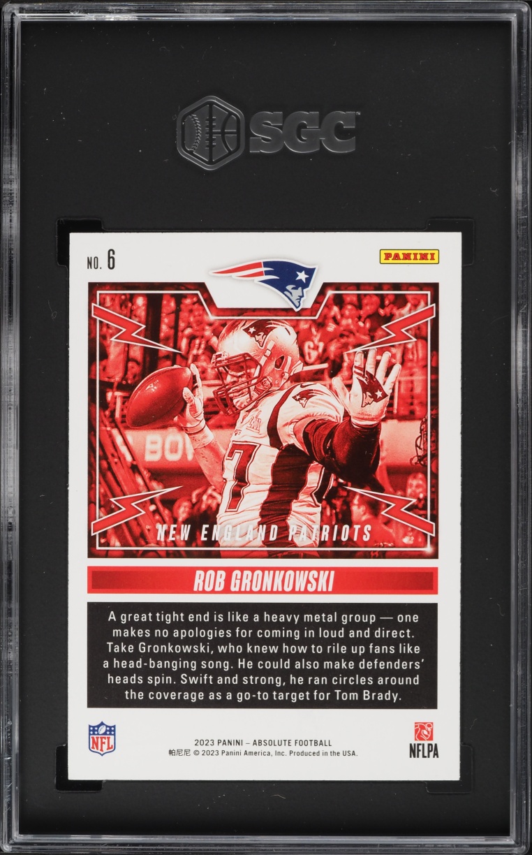 2023 Absolute Rock Out Rob Gronkowski #6 SGC 10 GEM MINT