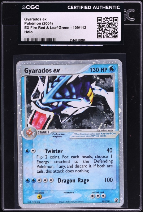 2004 Pokemon EX Fire Red & Leaf Green Holo Gyarados ex #109 CGC AUTH
