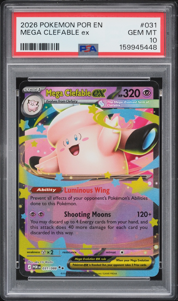 2026 Pokemon Mega Evolution Perfect Order Holo Mega Clefable ex #031 PSA 10 GEM MINT