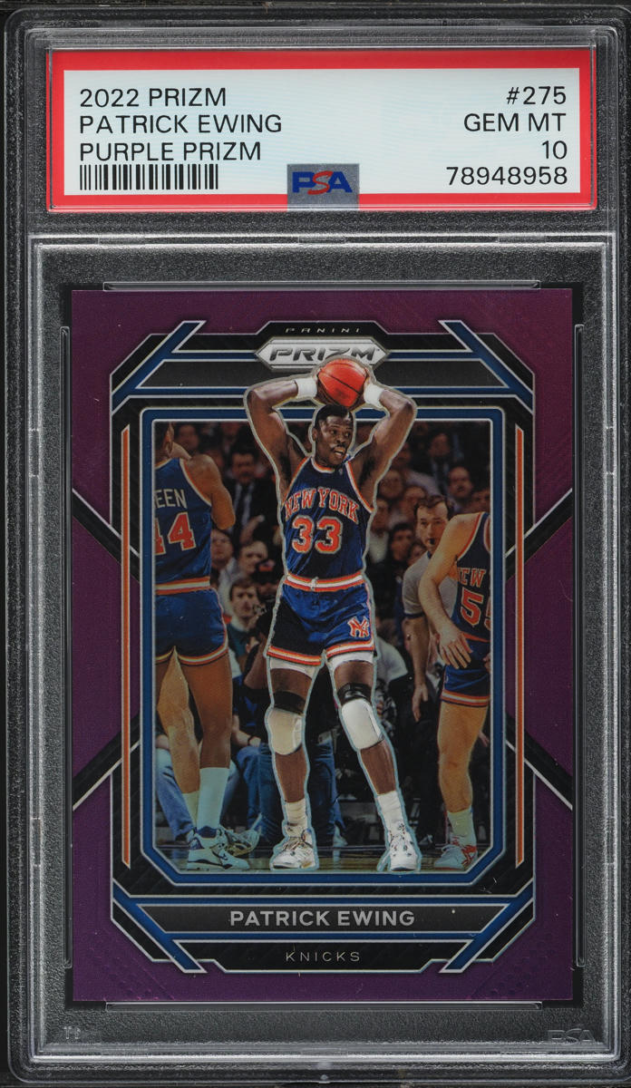 2022 Panini Prizm Purple Patrick Ewing /99 #275 PSA 10 GEM MINT