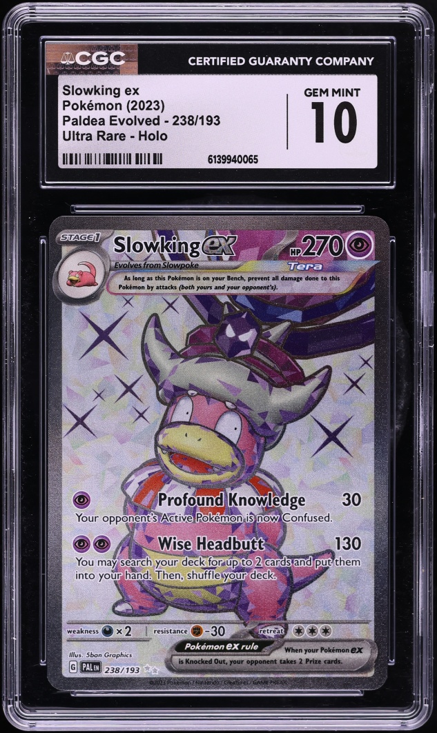 2023 Pokemon Scarlet & Violet Paldea Evolved Full Art Slowking ex #238 CGC 10 GEM MINT
