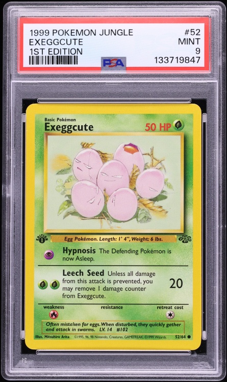 1999 Pokemon Jungle 1st Edition Exeggcute #52 PSA 9 MINT