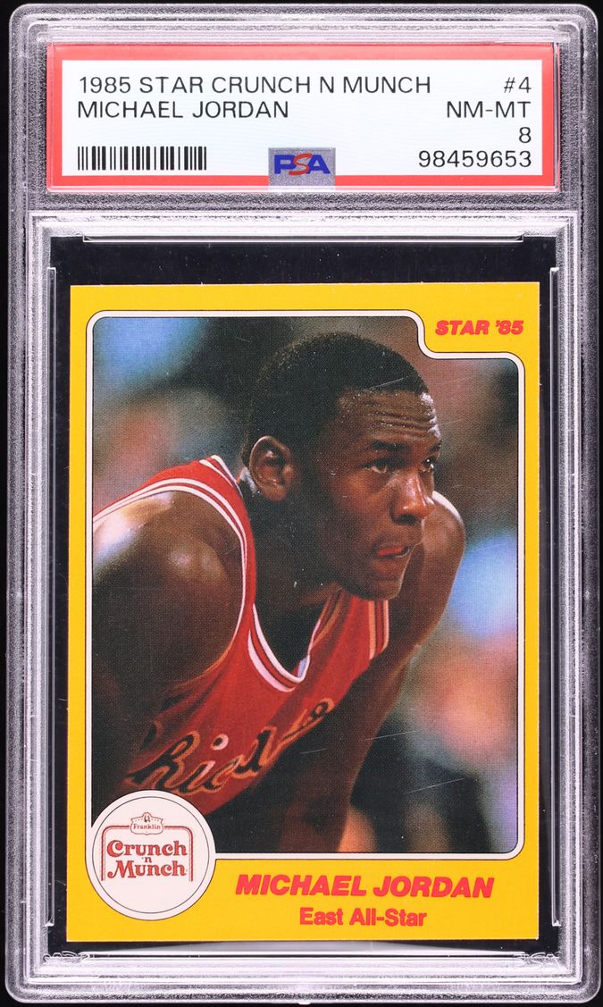 1985 Star Crunch N Munch Michael Jordan ROOKIE #4 PSA 8 NM-MT