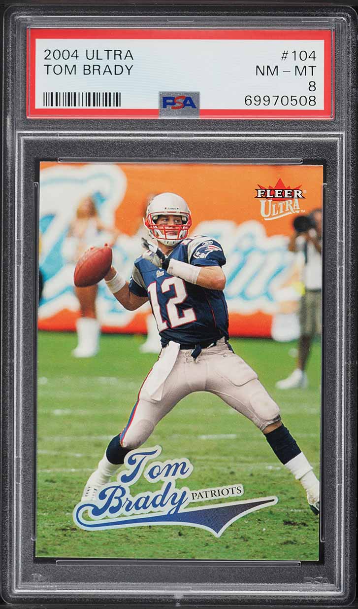 2004 Ultra Football Tom Brady #104 PSA 8 NM-MT