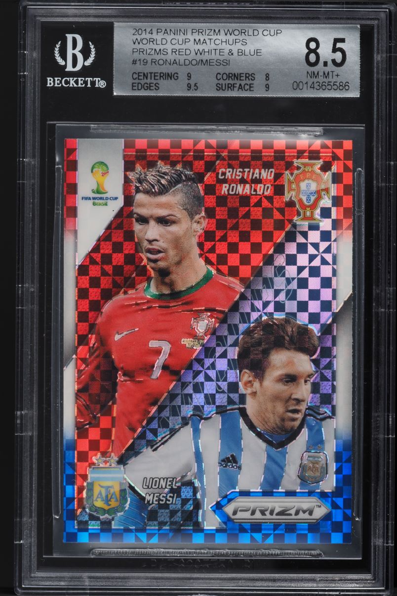 2014 Panini Prizm World Cup Matchups RWB Cristiano Ronaldo Lionel