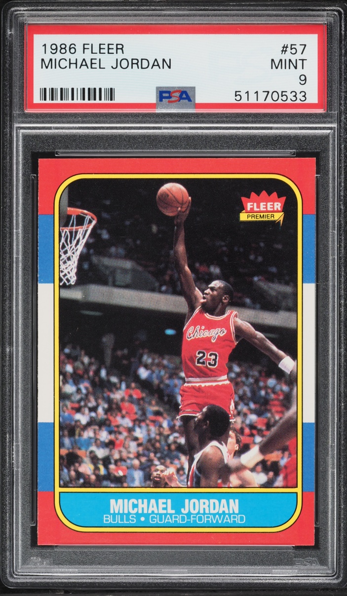 1986 Fleer Basketball Michael Jordan ROOKIE #57 PSA 9 MINT