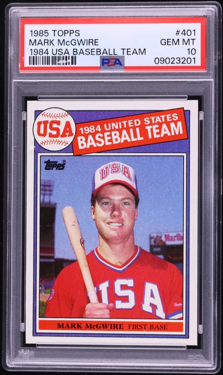 1985 Topps Mark McGwire ROOKIE #401 PSA 10 GEM MINT
