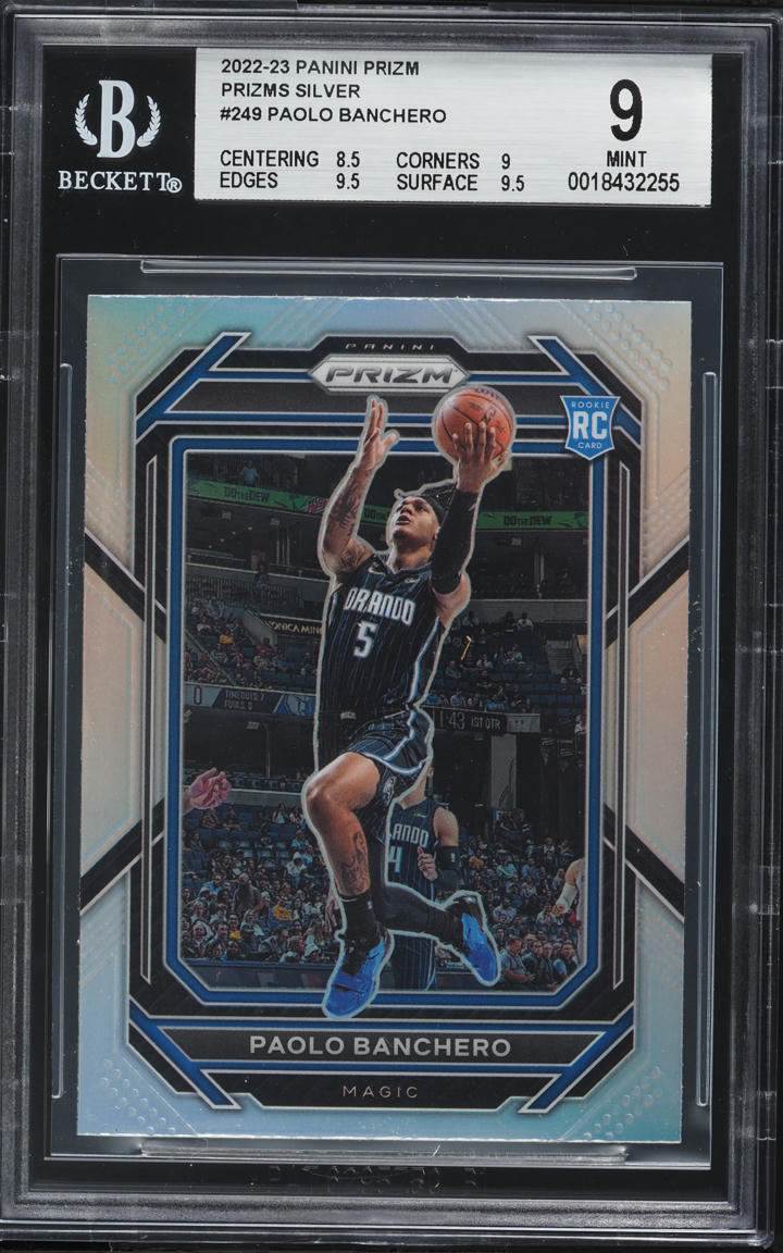 2022 Panini Prizm Silver Paolo Banchero ROOKIE #249 BGS 9 MINT