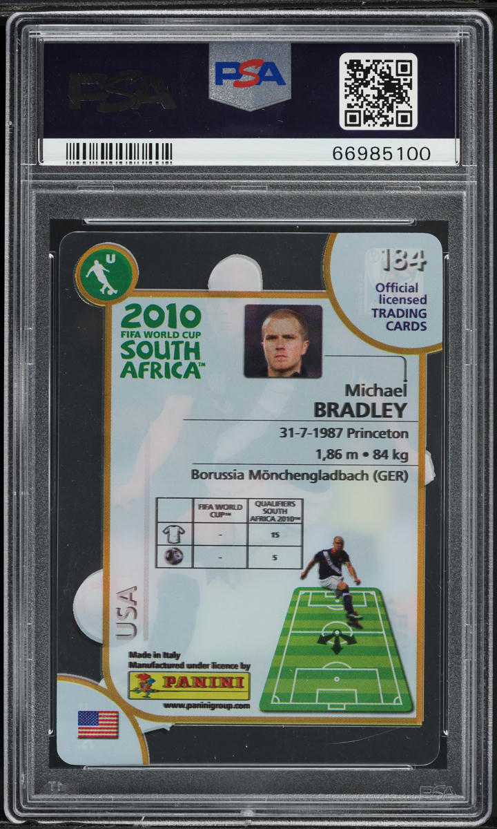 2010 Panini World Cup South Africa Michael Bradley #184 PSA 9 MINT