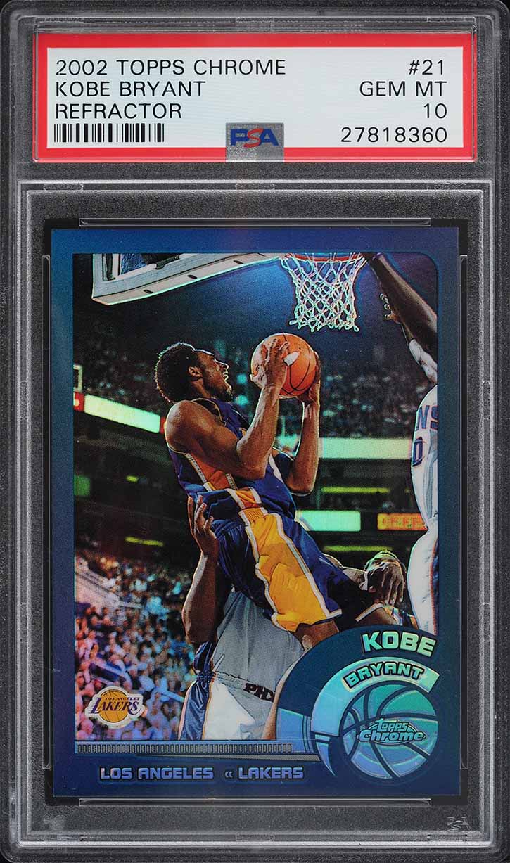 2002 Topps Chrome Refractor Kobe Bryant #21 PSA 10 GEM MINT