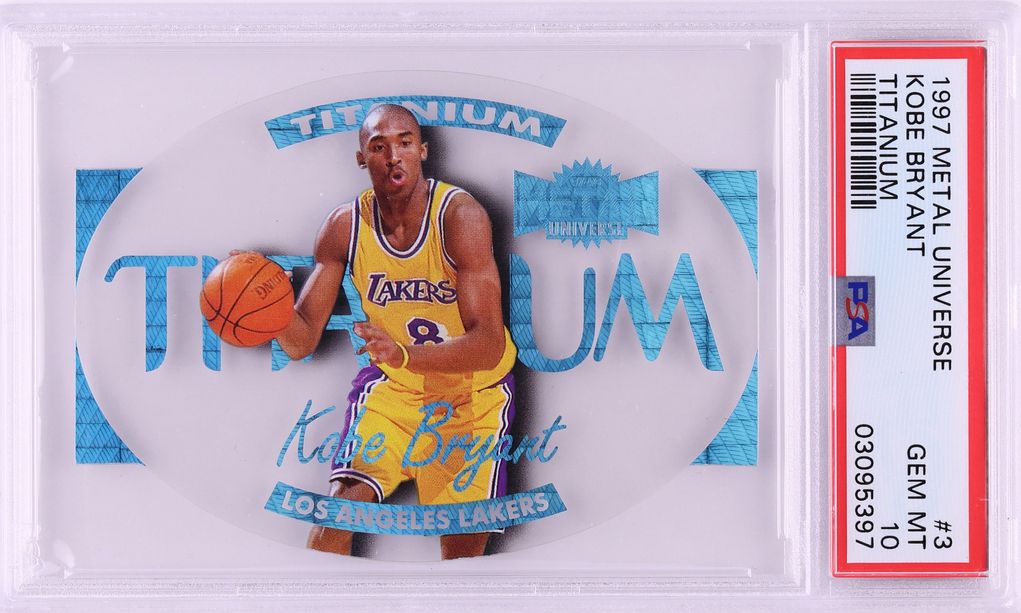 1997 Metal Universe Titanium Die-Cut Kobe Bryant #3 PSA 10 GEM MINT