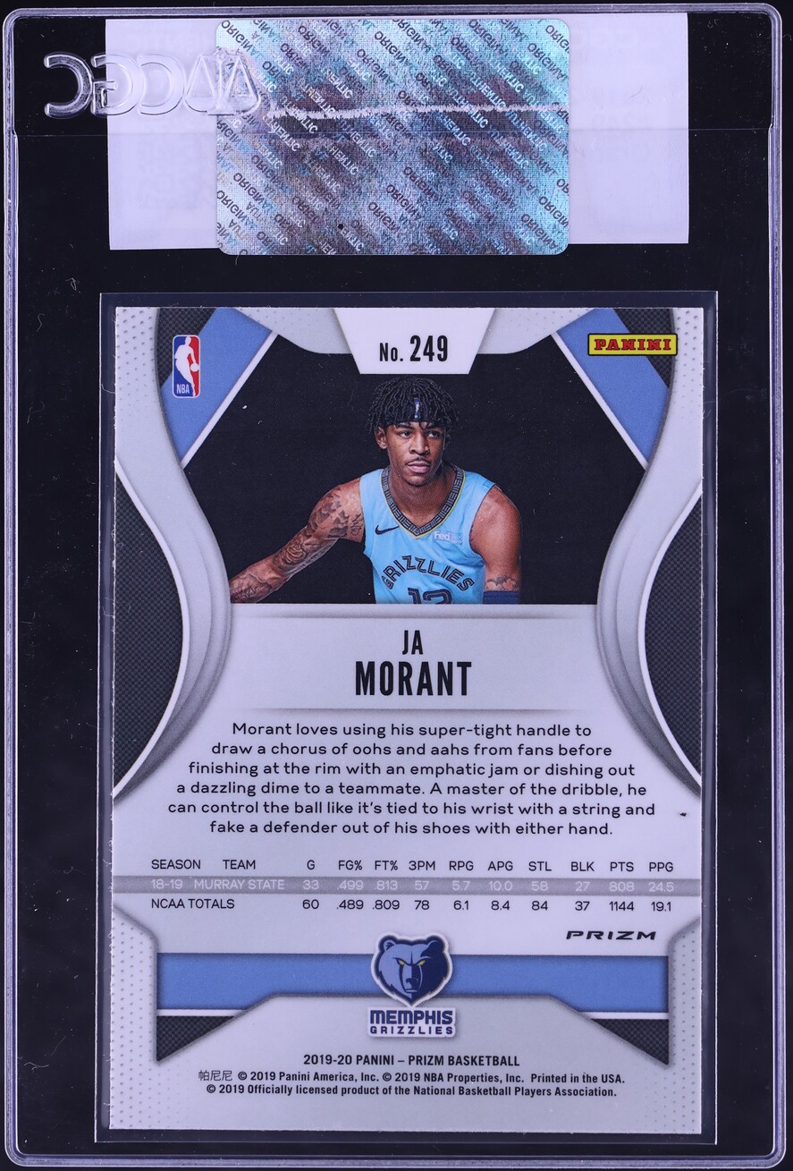 2019 Panini Prizm Orange Ice Ja Morant ROOKIE #249 CGC AUTH