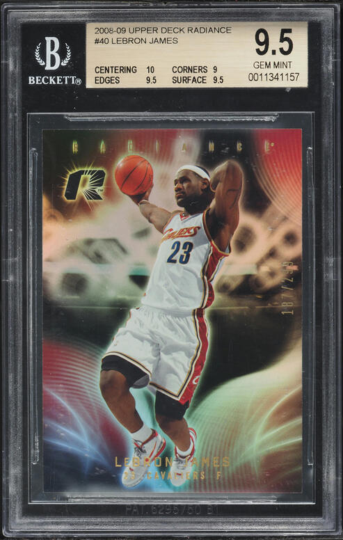 2008 Bowman Chrome Refractor LeBron James /499 #3 BGS 9 MINT on