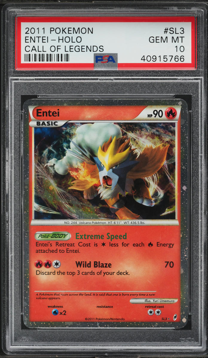 2011 Pokemon Call Of Legends Holo Entei #SL3 PSA 10 GEM MINT