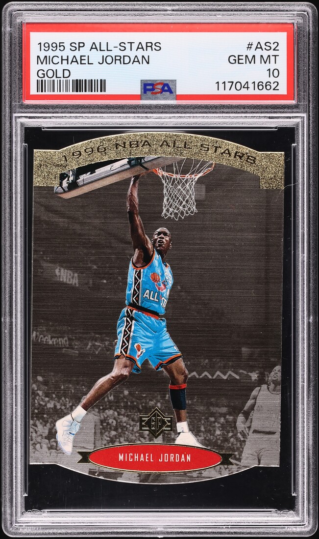 1995 SP All-Stars Gold Die-Cut Michael Jordan #AS2 PSA 10 GEM MINT - Photo 1