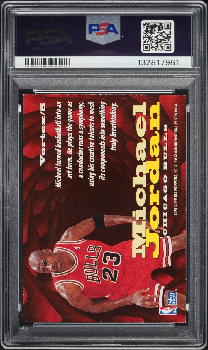 1996 Skybox Z-Force Vortex Michael Jordan #5 PSA 6 EXMT
