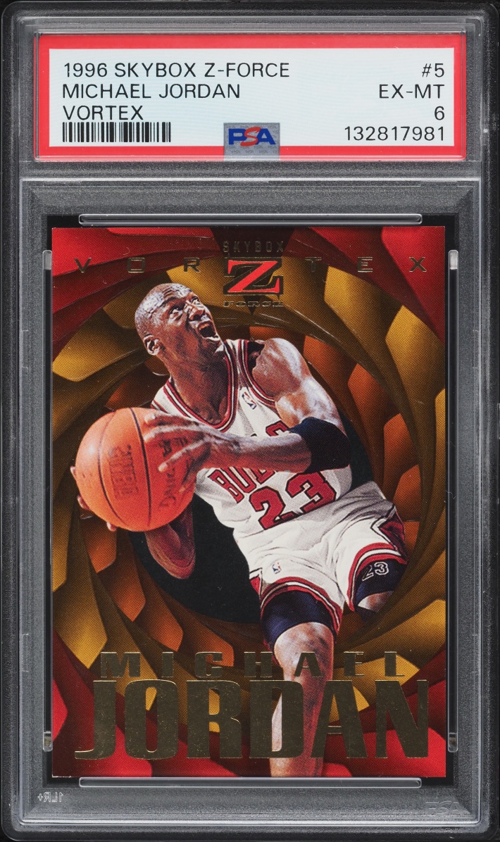 1996 Skybox Z-Force Vortex Michael Jordan #5 PSA 6 EXMT