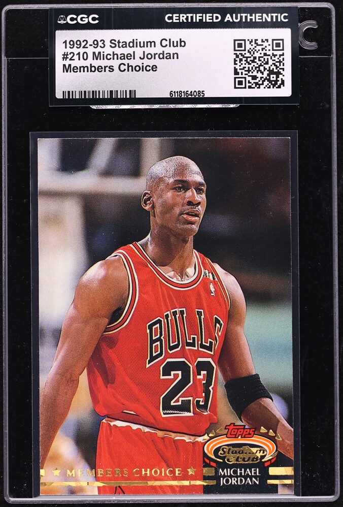 1992 Stadium Club Members Choice Michael Jordan #210 CGC AUTH