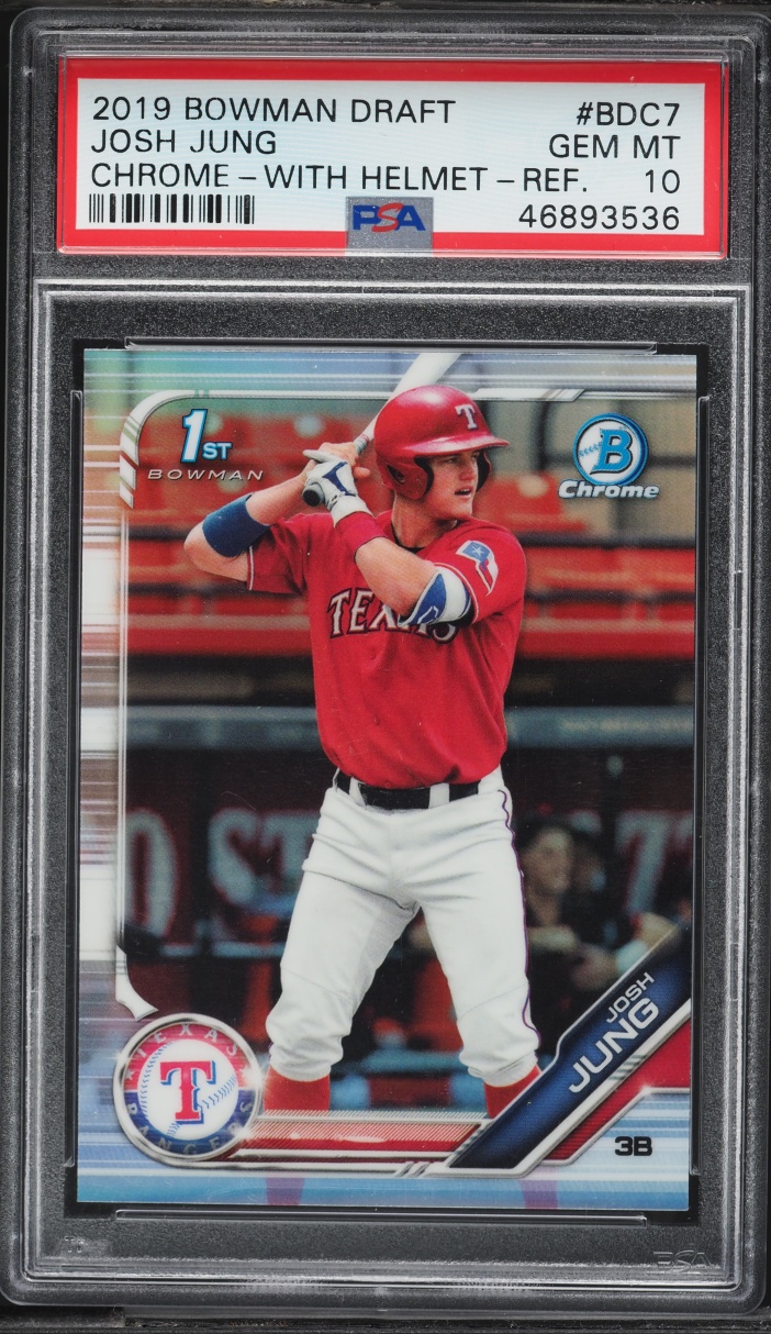 2019 Bowman Chrome Draft Refractor Josh Jung PROSPECT #BDC-7 PSA 10 GEM MINT