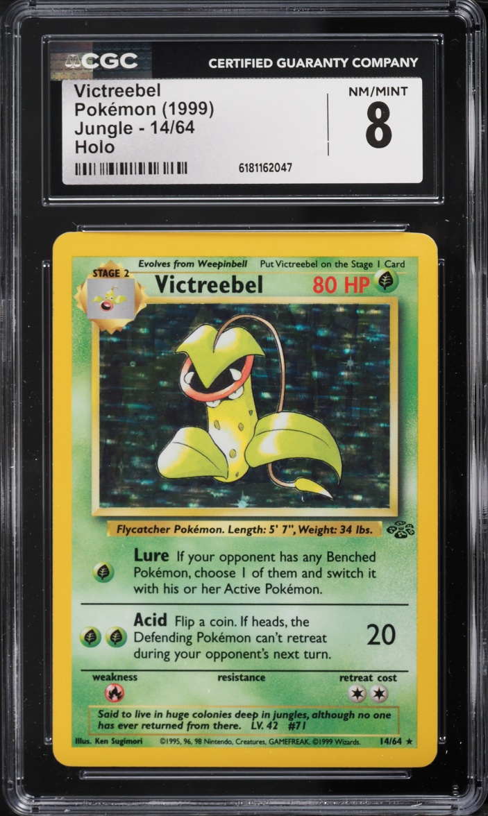1999 Pokemon Jungle Holo Victreebel #14 CGC 8 NM-MT