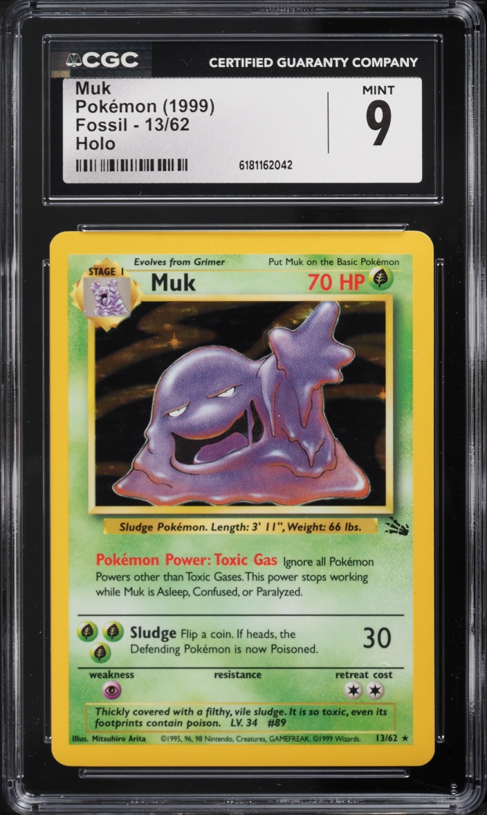 1999 Pokemon Fossil Holo Muk #13 CGC 9 MINT