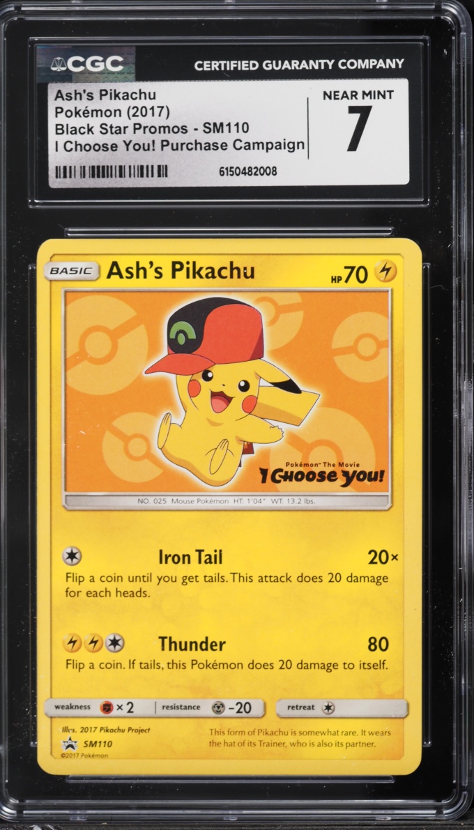 2017 Pokemon Sun & Moon Promo I Choose You! Campaign Ash's Pikachu #SM110 CGC 7 NRMT