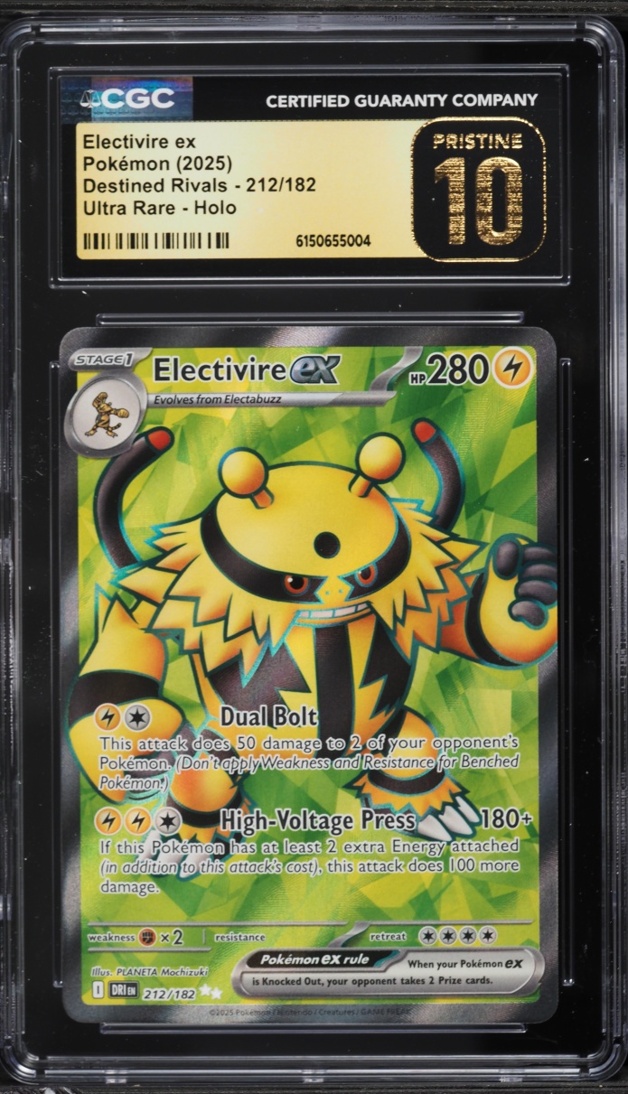 2025 Pokemon Scarlet & Violet Destined Rivals Full Art Electivire ex #212 CGC 10 PRISTINE