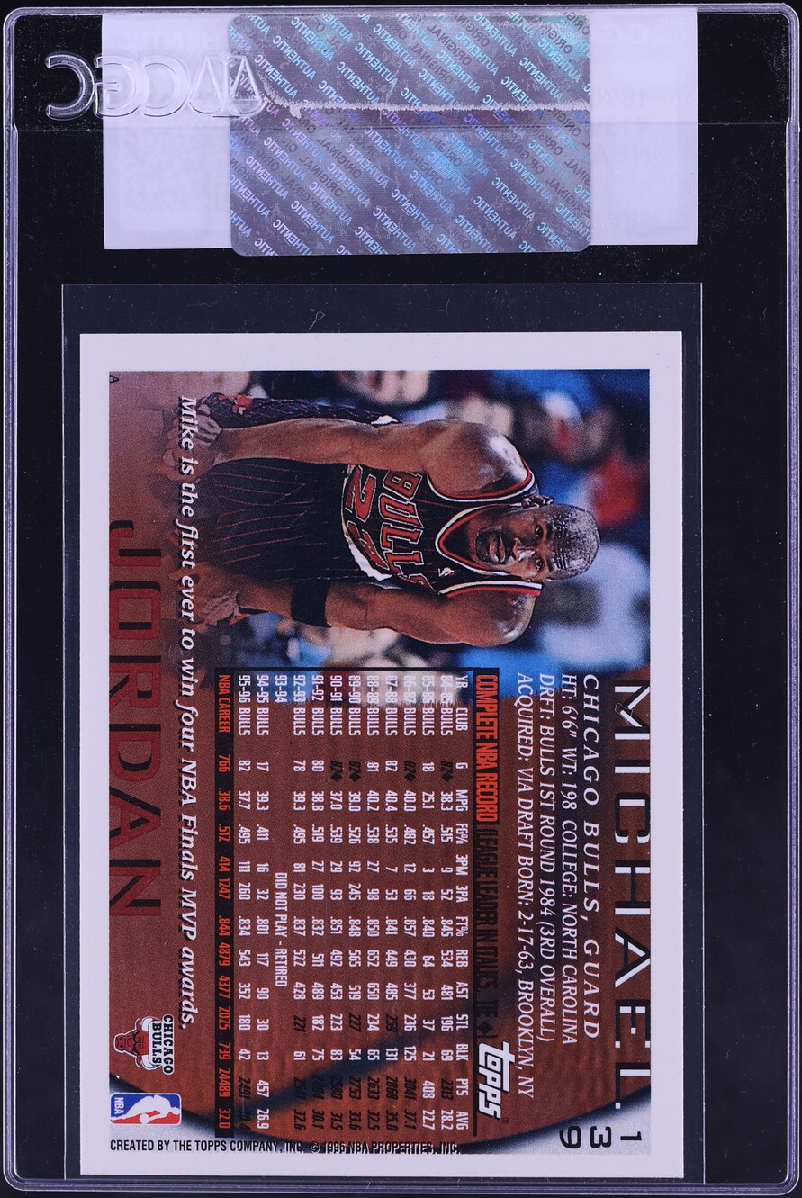 1996 Topps NBA At 50 Michael Jordan #139 CGC AUTH