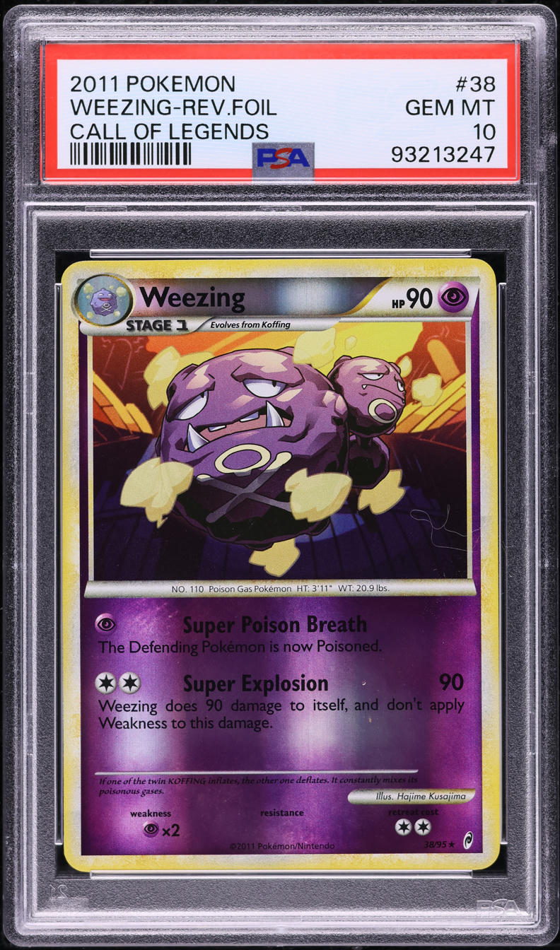 2011 Pokemon Call Of Legends Reverse Holo Weezing #38 PSA 10 GEM MINT