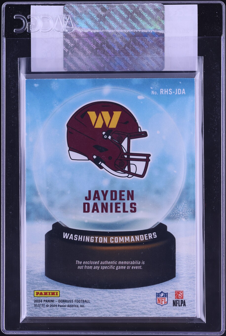 2024 Donruss Holiday Sweaters Jayden Daniels ROOKIE PATCH #RHS-JDA CGC AUTH