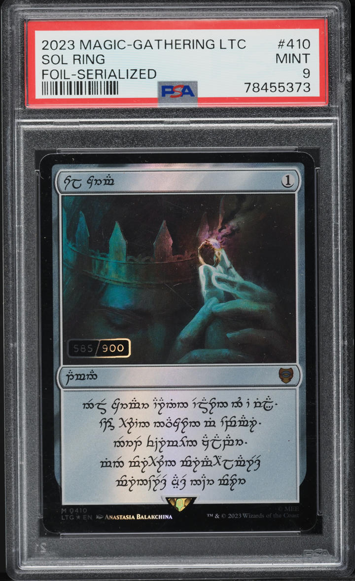 2023 Magic The Gathering MTG Tales Of Middle-Earth Commander Foil Sol Ring PSA 9