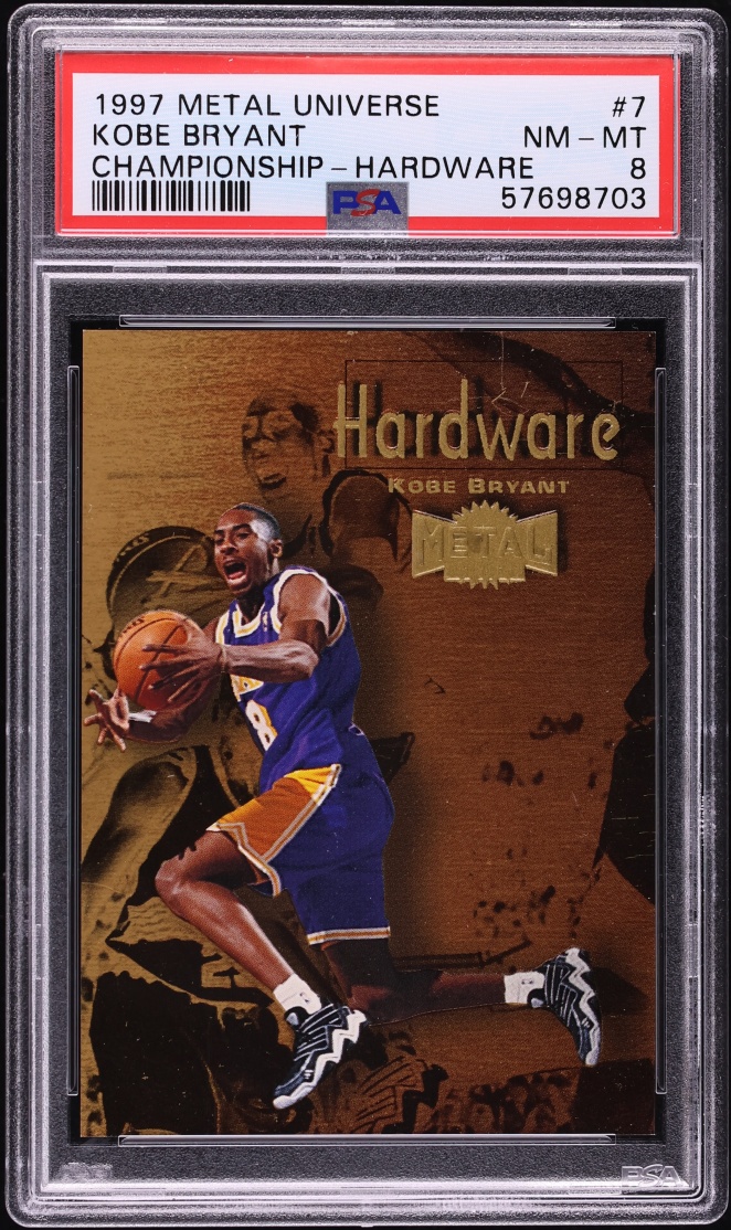 1997 Metal Universe Championship Hardware Kobe Bryant #7 PSA 8 NM-MT