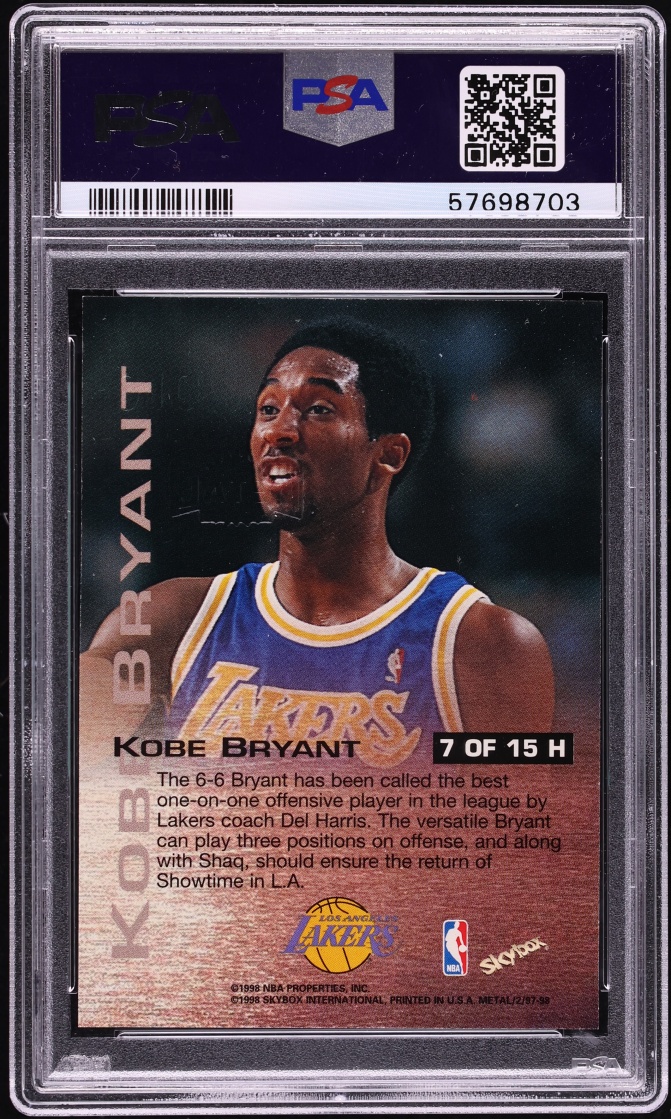 1997 Metal Universe Championship Hardware Kobe Bryant #7 PSA 8 NM-MT - Photo 2