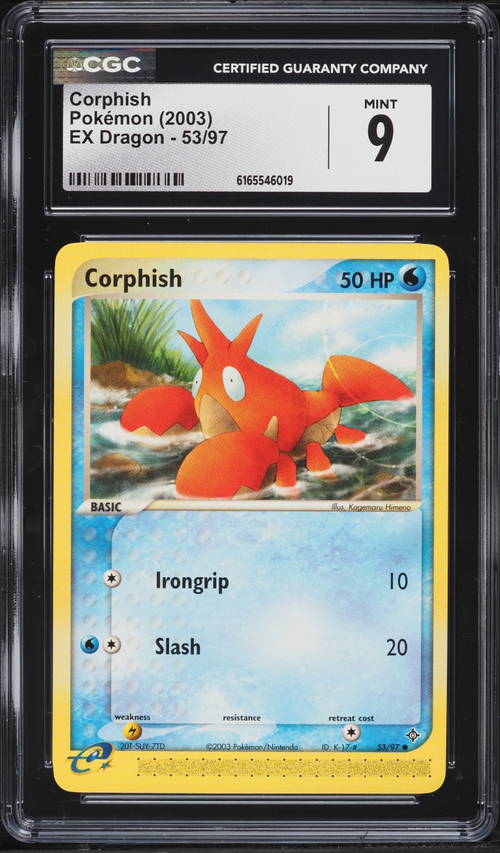2003 Pokemon EX Dragon Corphish #53 CGC 9 MINT