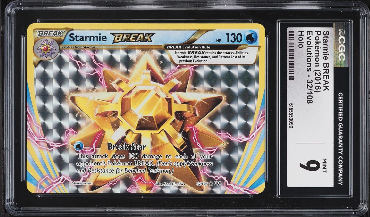 2016 Pokemon XY Evolutions Holo Starmie BREAK #32 CGC 9 MINT
