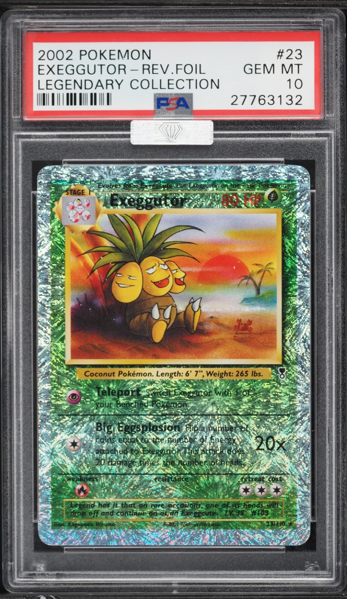 2002 Pokemon Legendary Collection Reverse Holo Exeggutor #23 MBA PSA 10 GEM MINT