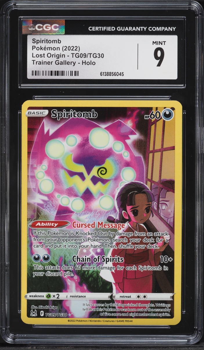 2022 Pokemon Sword & Shield Lost Origin CHR Spiritomb #TG09 CGC 9 MINT
