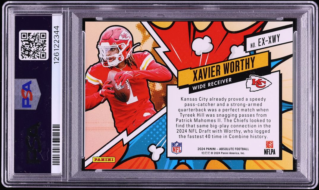 2024 Absolute Explosive Xavier Worthy ROOKIE #EXXWY PSA 10 GEM MINT