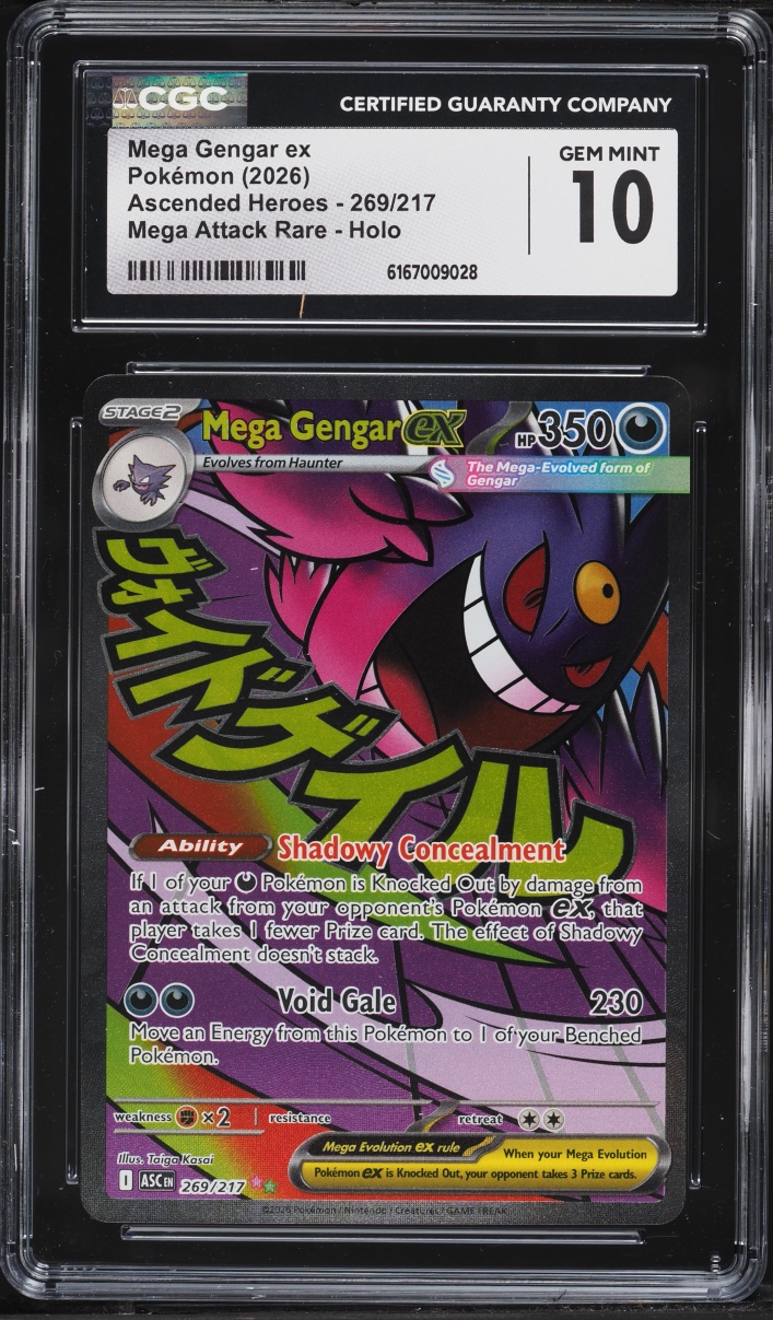 2026 Pokemon Mega Evolution Ascended Heroes MA Mega Gengar Ex #269 CGC 10 GEM MINT