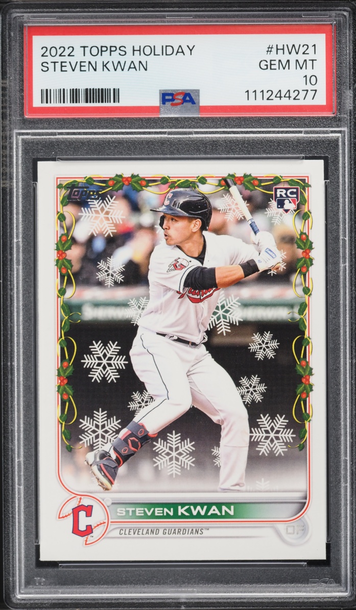 2022 Topps Holiday Steven Kwan ROOKIE #HW21 PSA 10 GEM MINT