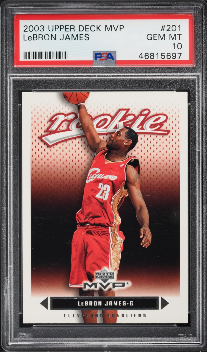 2003 Upper Deck MVP LeBron James ROOKIE #201 PSA 10 GEM MINT